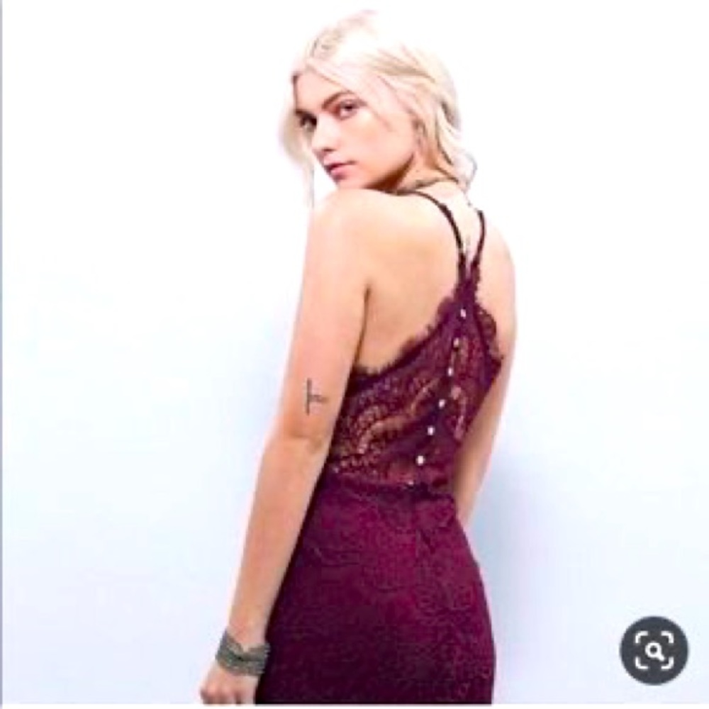 FREE PEOPLE INTIMATELY She’s got it slip dress burgundy lingerie inspired large